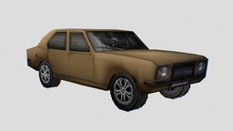PS1 Style Asset - Generic Car retro, oldschool, pixelated, lowpoly, gameasset, car, gameready, ps1-style, veihicle