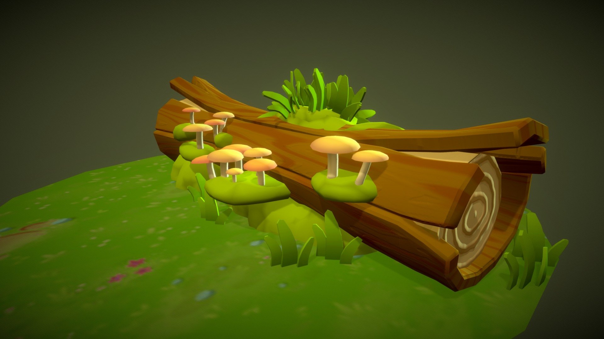

Stylized cartoon fallen tree with moss and mushrooms

Casual graphics

Game asset

Low poly

Textured
