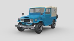 Low Poly Car - Toyota Land Cruiser J40 1979 automobile, power, vehicles, land, cars, suv, drive, cruiser, jeep, offroad, toyota, 1979, land-cruiser, landcruiser, vehicle, car, j40, land-cruiser-j40, toyota-lanc-cruiser