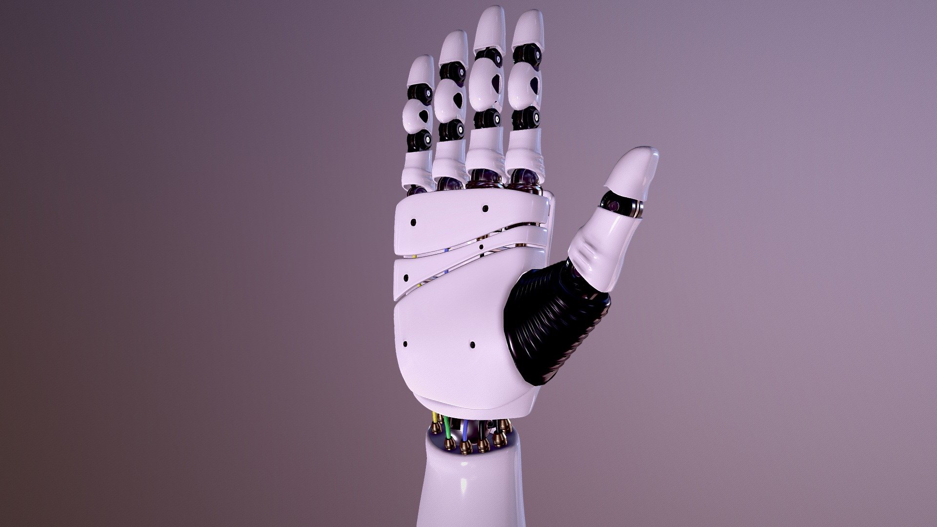 igh quality model of ROBOTIC HAND

*- Rigged and animated with Bones System

- to all objects and materials in a scene names are appropriated

- original file format - max 2014
- system units - centimetrs

*- Robotic hand have Unwrapped uv map non overlapped polygon.

Textures:
1) Robot_Hand_material_ID - PNG 4096 x 4096
2) Robot_Hand_wareframe - PNG 4096 x 4096
3) others draw yourself how you prefer