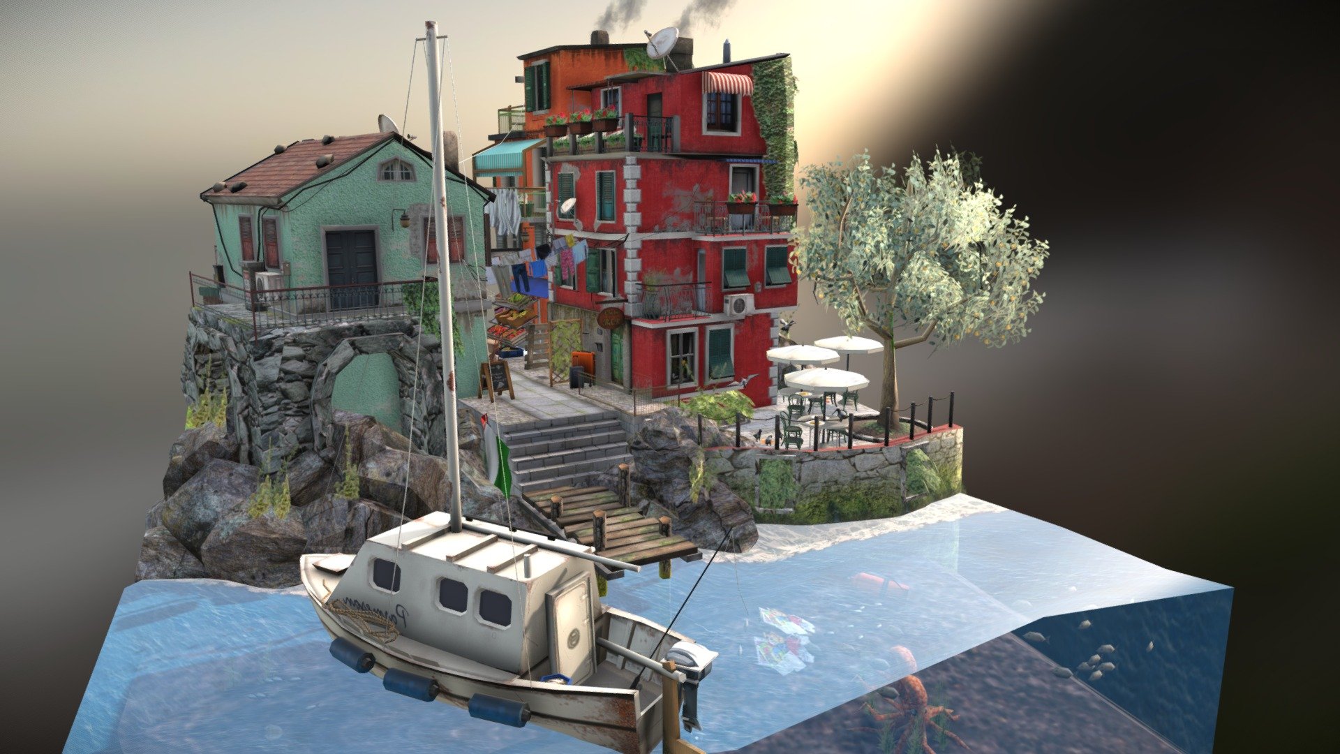 My city scene diorama for 3D Low Poly Class 1DAE01, inspired by Cinque Terre.

(_/)
(-.-)
(> <)