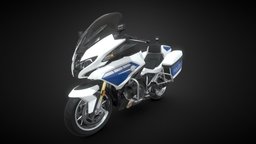 Polizei Motorbike High-poly 3D model bike, police, bmw, motorcycle, 1200, 1250, polizei, r1200, r1250, bmwr1250rt, r1250rt