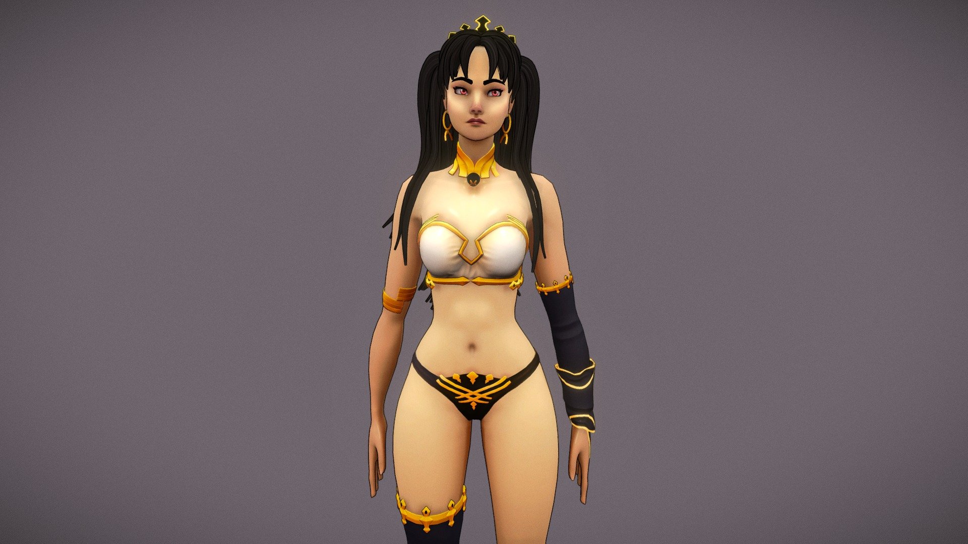 Fanart of Ishtar from Fate Grand Order! Sculpted in Zbrush, Painted in Substance Painter.