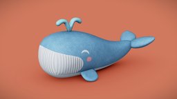 whale plush toy room, fish, toon, cute, baby, kid, bedroom, underwater, children, mascot, mammal, wet, aquarium, aquatic, decor, whale, plush, wave, chid, substancepainter, character, handpainted, cartoon, animal, stylized, decoration, sea, plush-toy, oceam