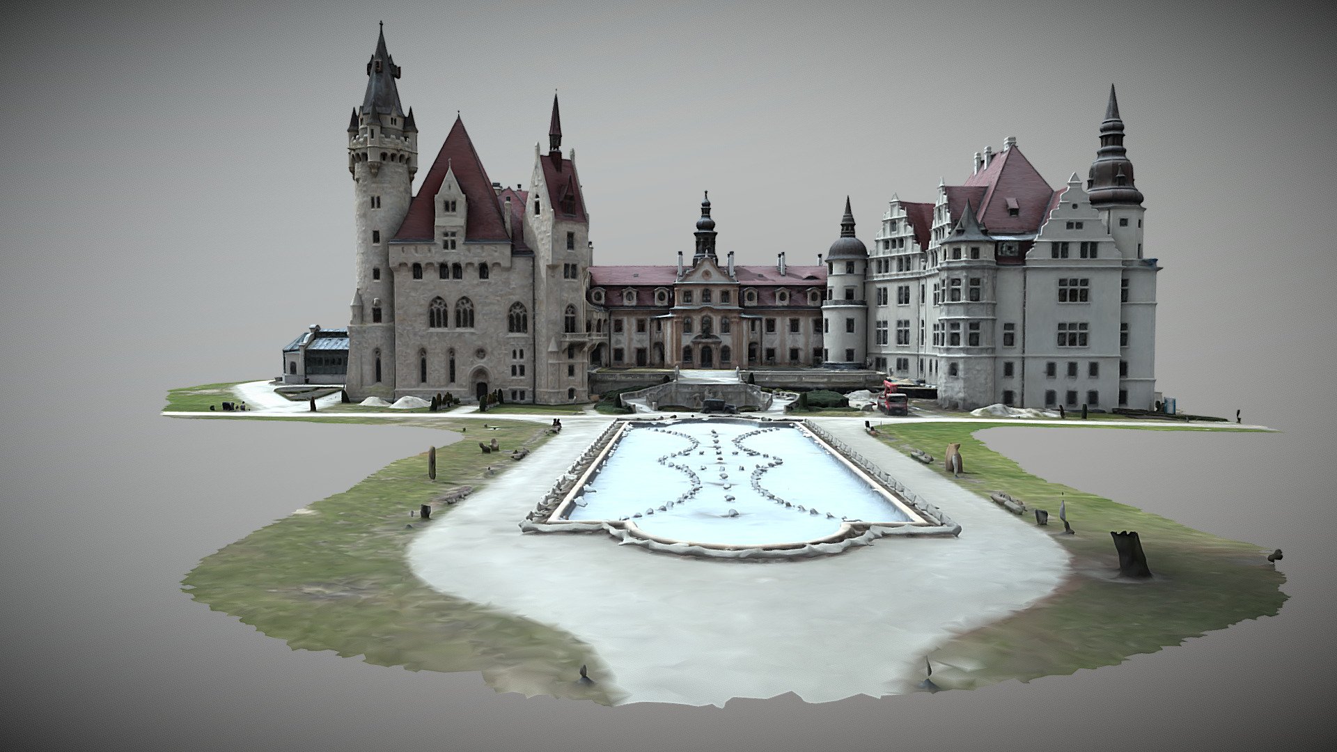 Moszna Castle is a beautiful example of eclectic architecture located in the small village of Moszna in southwestern Poland. It was built in the 18th century, although traces of older cellars have been discovered in the gardens. 

The central part of the castle is an old Baroque palace, which was partially destroyed by fire in 1896 and reconstructed in the same year by Franz Hubert von Tiele-Winckler. The height of the castle and the numerous turrets and spires give the impression of verticalism, and the whole castle contains exactly ninety-nine turrets.

I also made a cool reel on my Instagram about this castle - be sure to check it out!

-

🤙 Made by Siarhei Palishchuk  |  🌐 DronesAlgo

📸 Instagram: 👨‍💻 DronesAlgo  |  🤪 smeshny