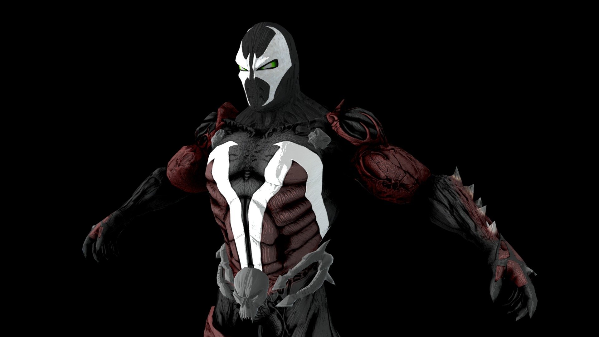 an exact copy of the costume from the 1994 film of the same name called spawn
total 18 textures in hd quality
low-polygonal model
with intersecting uvs flat patterns