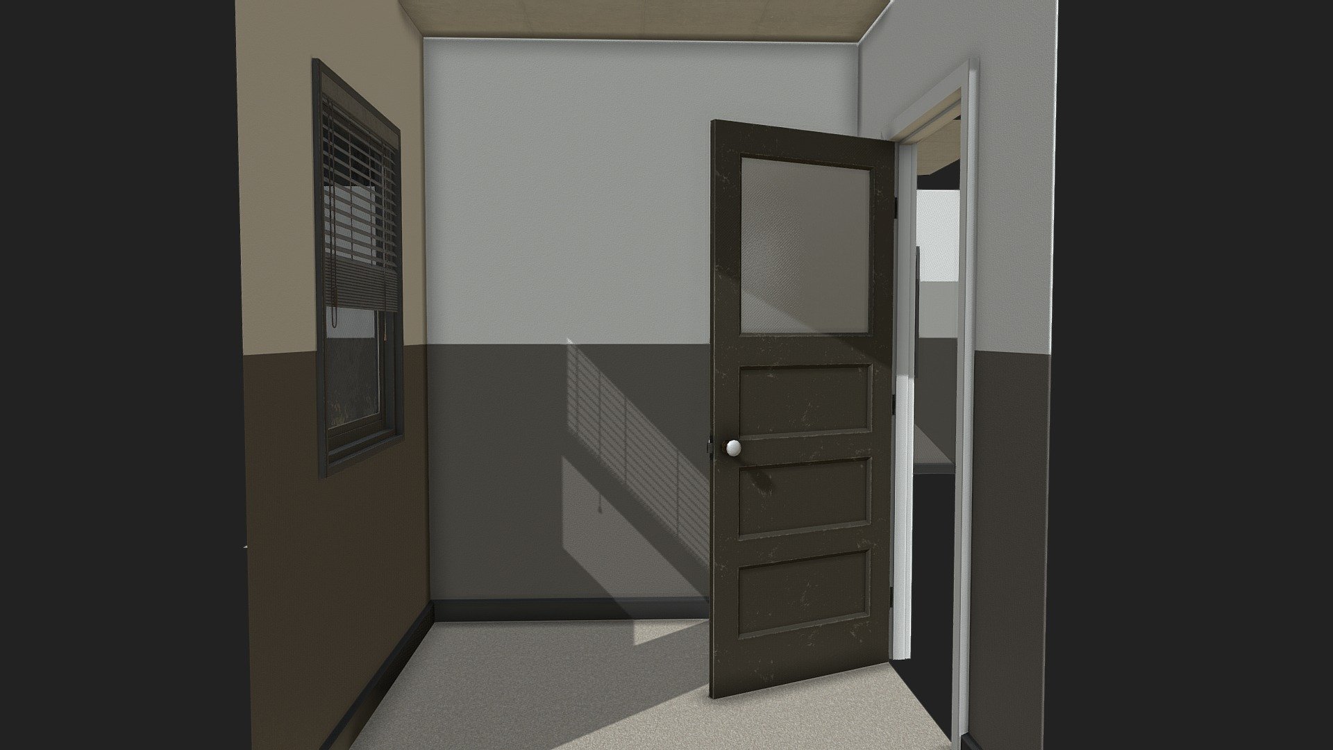 A simple pack with modular walls (2.7m height and 2m wide), floor and ceiling(2m x 2m), a window and a door.

6x 2048x2048 textures packs (PBR Metal Rough, Unity HDRP, Unity Standard Metallic and Unreal Engine):

PBR Metal Rough- BaseColor, AO, Height, Normal, Roughness and Metallic;

Unity HDRP: BaseColor, MaskMap, Normal;

Unity Standard Metallic: AlbedoTransparency, MetallicSmoothness, Normal;

Unreal Engine: BaseColor, Normal, OcclusionRoughnessMetallic;

The package also has the .fbx, .obj, .dae and .blend files.