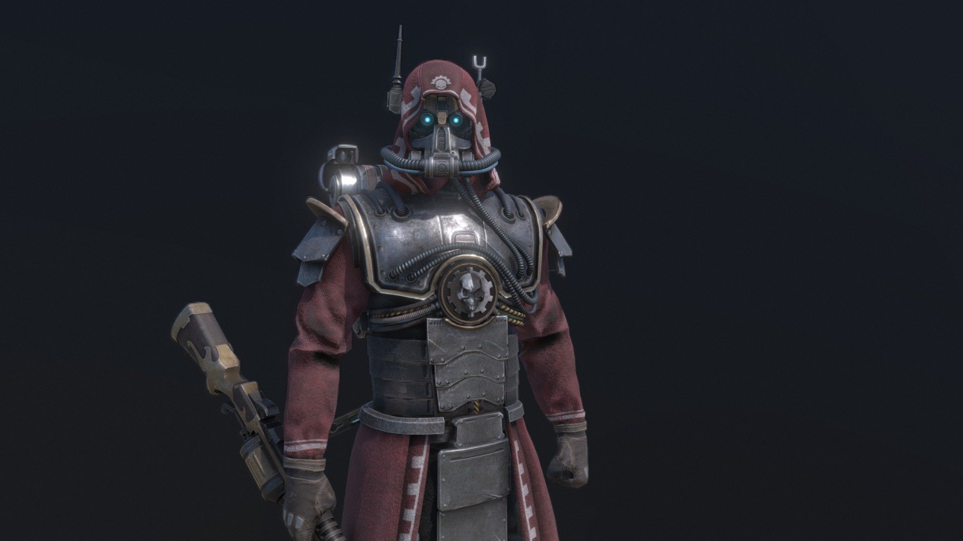 Here's the Skitarii Ranger i've been doing. This is actually a remake of the outdated Skitarii i made back in 2017 ( https://www.artstation.com/artwork/gJwAWZ )
It's a fan art based on the original Skitarii design in the Warhammer 40k universe. Even tho it's a personnal take on the design, i wanted to make more HD, more realistic looking.

The model itself have 59 variations &amp; is 88k polygons all variations included.

Check the artstation page to see more ! Thanks !
https://www.artstation.com/artwork/Oy2J5v

Special thanks to Joazzz for helping with the design