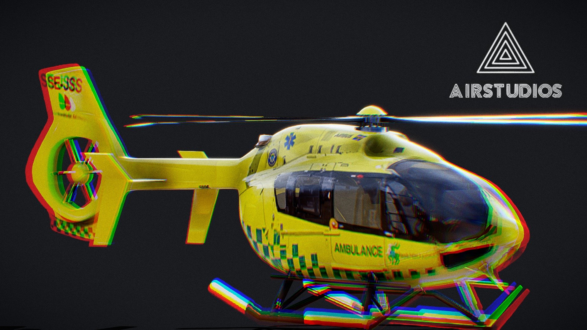 Ambulance Helicopter Airbus h145

Made in Blender