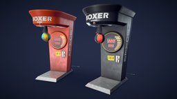 Stylized Punching / Boxing Machine  - Low Poly arcade, retro, boxer, boxing, punching, overwatch, retrogaming, strength, arcade-retro, arcade-machine, fortnite, pbr-game-ready, punch-bag, pbr, punchbag, punchball, punching_bag, arcadegames, boxing-machine, punch-a-bag, punch-king, strengh-machine