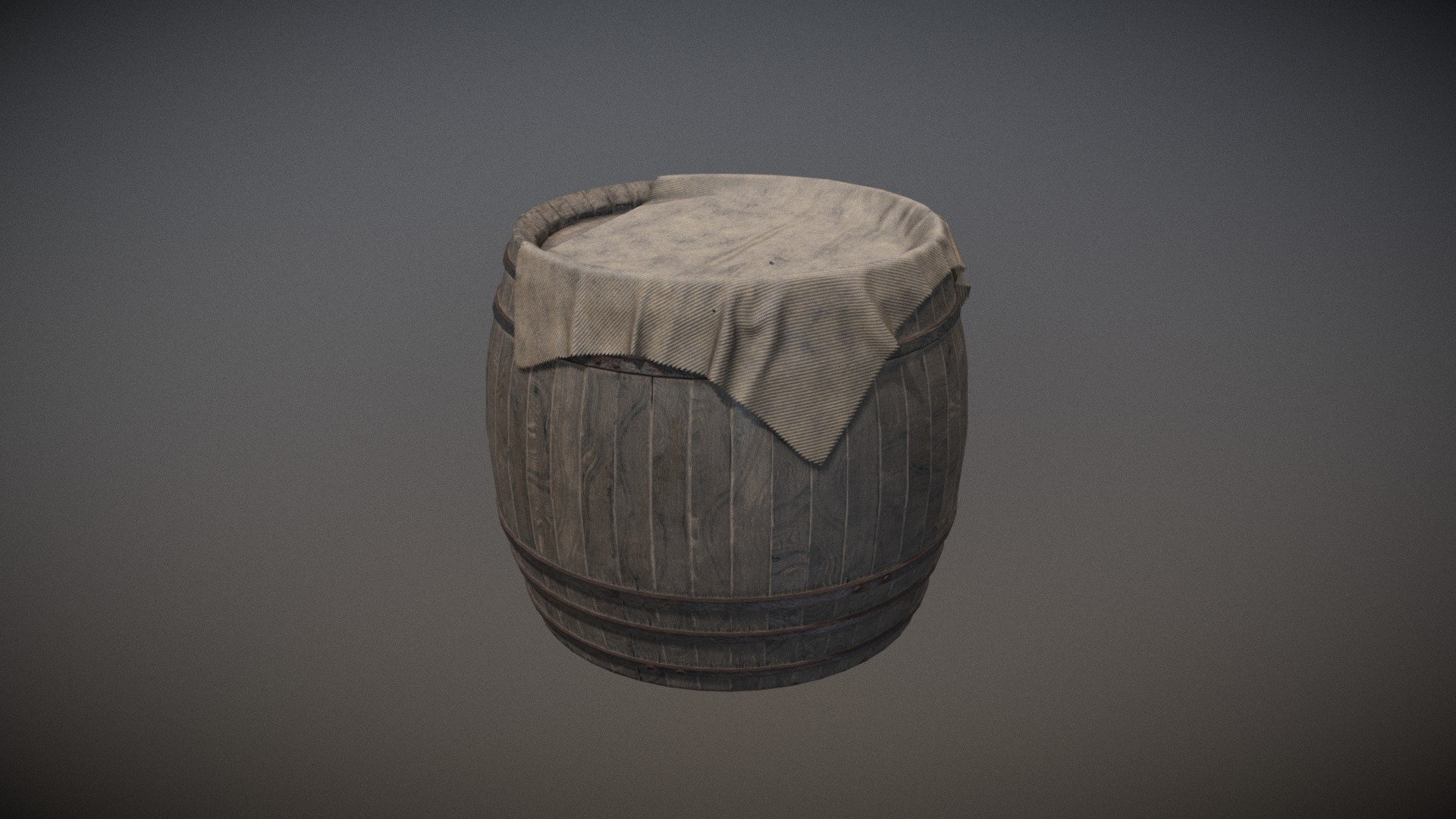 An big old barrel, full of whatever you want. Plus a cloth draping over. 

LODs done by hand

Part of the “Old Tavern” set - https://goo.gl/KuknSf Part of the “Old” series - https://goo.gl/XWypwo