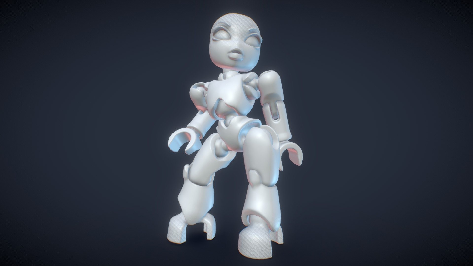 Based on my little cartoon girl :). Check out the actual result on Shapeways