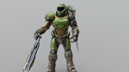 Doom Slayer - Doom Eternal Model body, armor, marine, armored, warrior, gaming, pc, toys, hero, ps4, bodyscan, doom, figures, spacemarine, doomguy, doomslayer, weapons, helmet, human, male, doometernal, bodyarmor