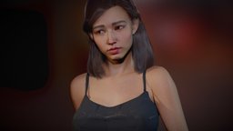 Girl In Skirt 01 anatomy, , asian, skirt, , , manga, woman, bikini, underwear, girl, blender3d, female, anime, rigged