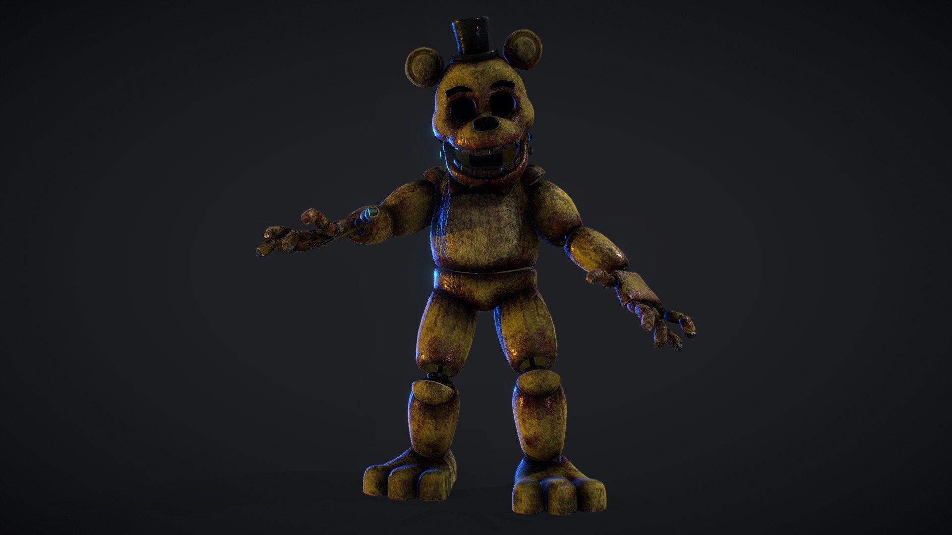 Model by TheBoofster, textures made in Substance Painter. This was done for a FNaF fan game!