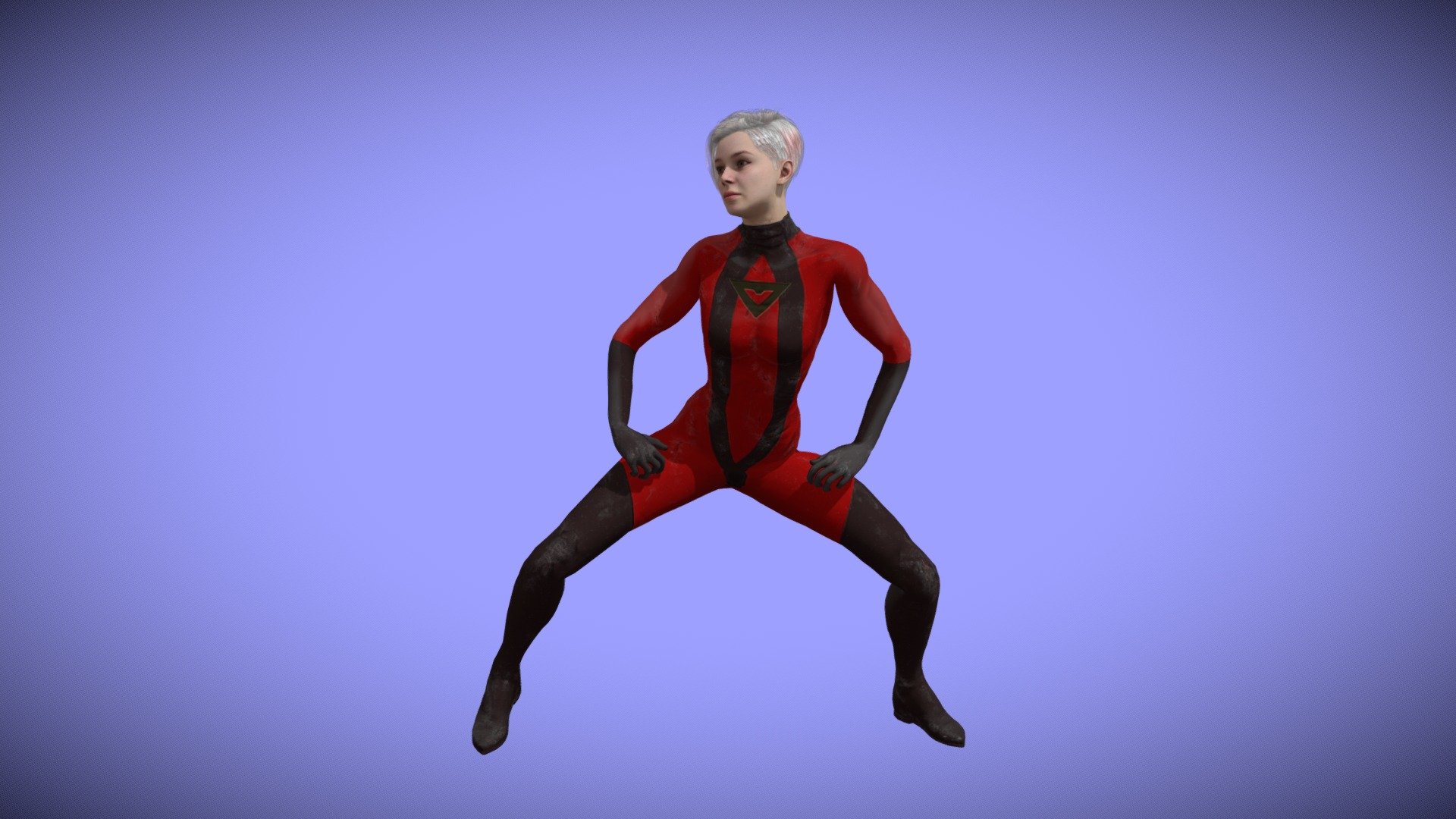 Female character wearing tight body suit dances the Twerk in this 21 second looping animation at 30 frames per second.

See this 3D model in AR Dance Teacher app - available on Google Play:

https://play.google.com/store/apps/details?id=com.ardanceteacher.app

It's easy! Simply download and install AR Dance Teacher app from Google Play, then choose a dance lesson by tapping on the button. Wait for the augmented reality dance instructor to load. Point your phone at the floor in front of you. Then tap the button to place the dance teacher on your floor. Move around the augmented reality dance teacher to study her moves from all angles. Get in closer to examine her dance technique. Listen to the beat of the spatial music. Then try the dance yourself. Augmented reality makes learning to dance fun and exciting.