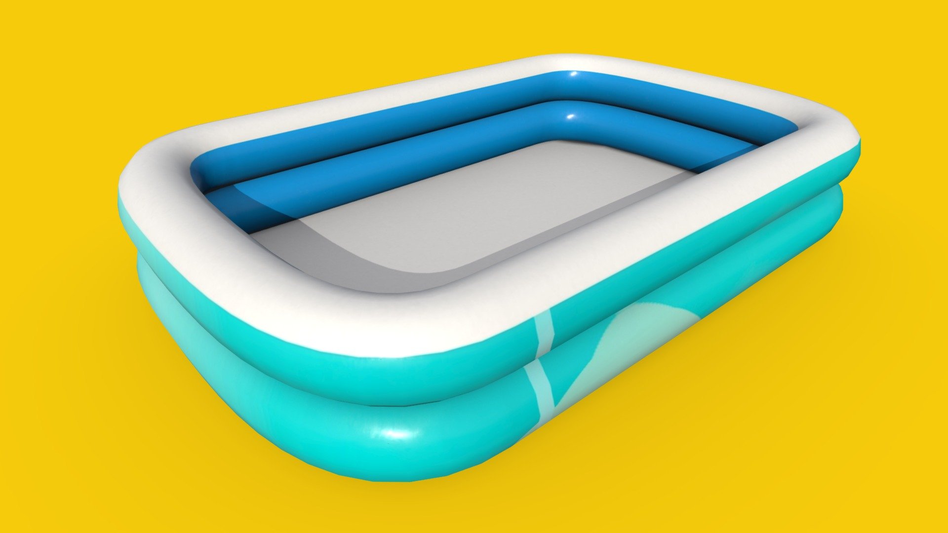 This is a 3D model of a square Inflatable swimming pool




Made in Blender 2.9x (Cycles Materials) and Rendering Cycles.

Main rendering made in Blender 2.9 + Cycles using some HDR Environment Textures Images for lighting which is NOT provided in the package!

What does this package include?




3D Modeling of a square Inflatable swimming pool

2K and 4K Textures (Base Color, Normal Map, Roughness, Ambient Occlusion) 

**Important notes **




File format included - (Blend, FBX, OBJ, MTL)

Texture size -  2K and 4K 

Uvs non - overlapping

Polygon: Quads

Centered at 0,0,0

In some formats may be needed to reassign textures and add HDR Environment Textures Images for lighting.

Not lights include 

Renders preview have not post processing

No special plugin needed to open the scene.

If you like my work, please leave your comment and like, it helps me a lot to create new content
If you have any questions or changes about colors or another thing, you can contact me at  we3domodel@gmail.com
