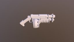 Necromunda Warhammer 40000 Orlock Autogun rifle, autogun, 3dprint-3dprintable-warhammer40k, necromunda, gun