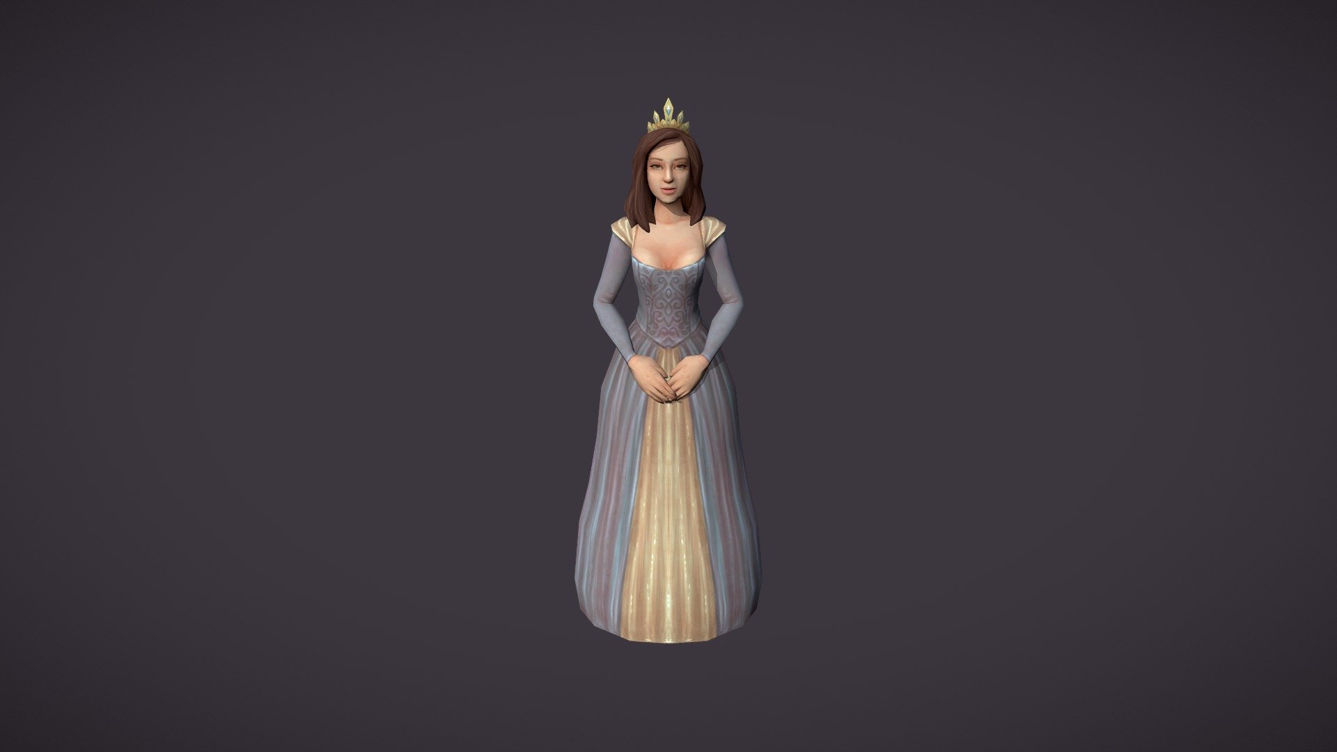 Low poly handpainted fantasy princess. This character perfect for vendor NPC for your game. Rigged, animated, ready for mobile games.




1100 polys

diffuse map 1024px in .png format

humanoid rig compatible with any humanoid character

animations: idle, walk, run
