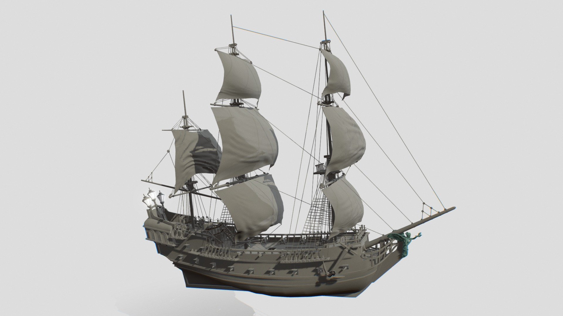Detailed model of Jack Sparrow's boat in pirates of the caribbean : the black pearl

you can download at cgtrader/kaharu292