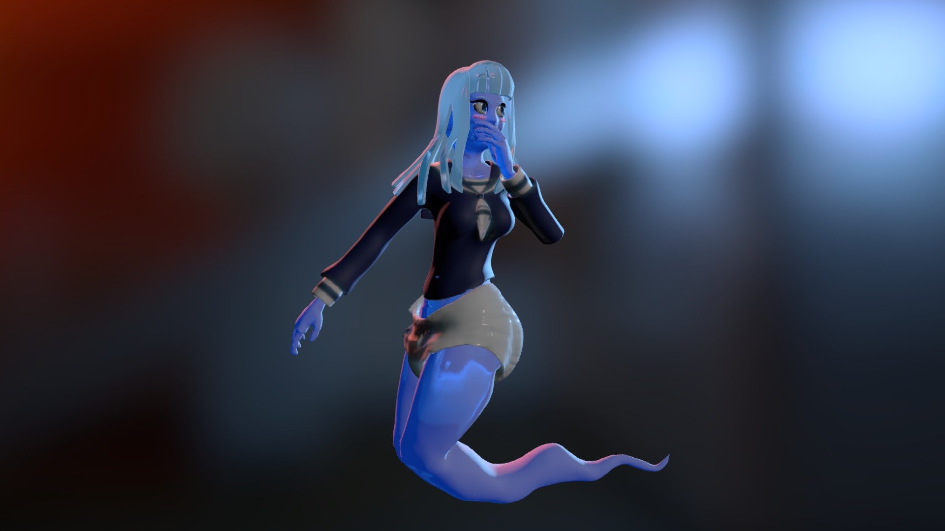 Decided to work on this years sculpt january. this is the first days post themed Spectral, its about a ghost girl, its a fan art to Boo Bella