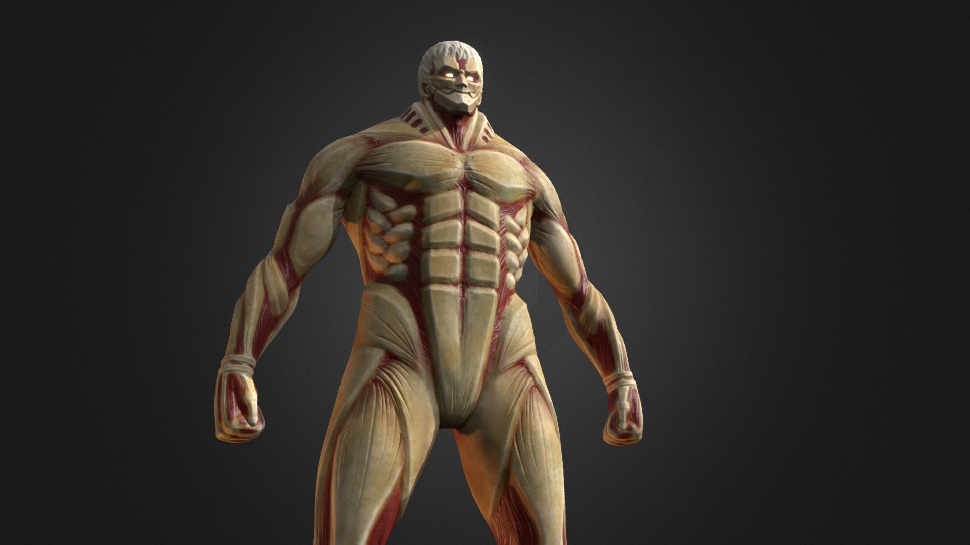 A model of the armored titan from Attack on Titan. It is based on it's appearence in the first season of the anime.