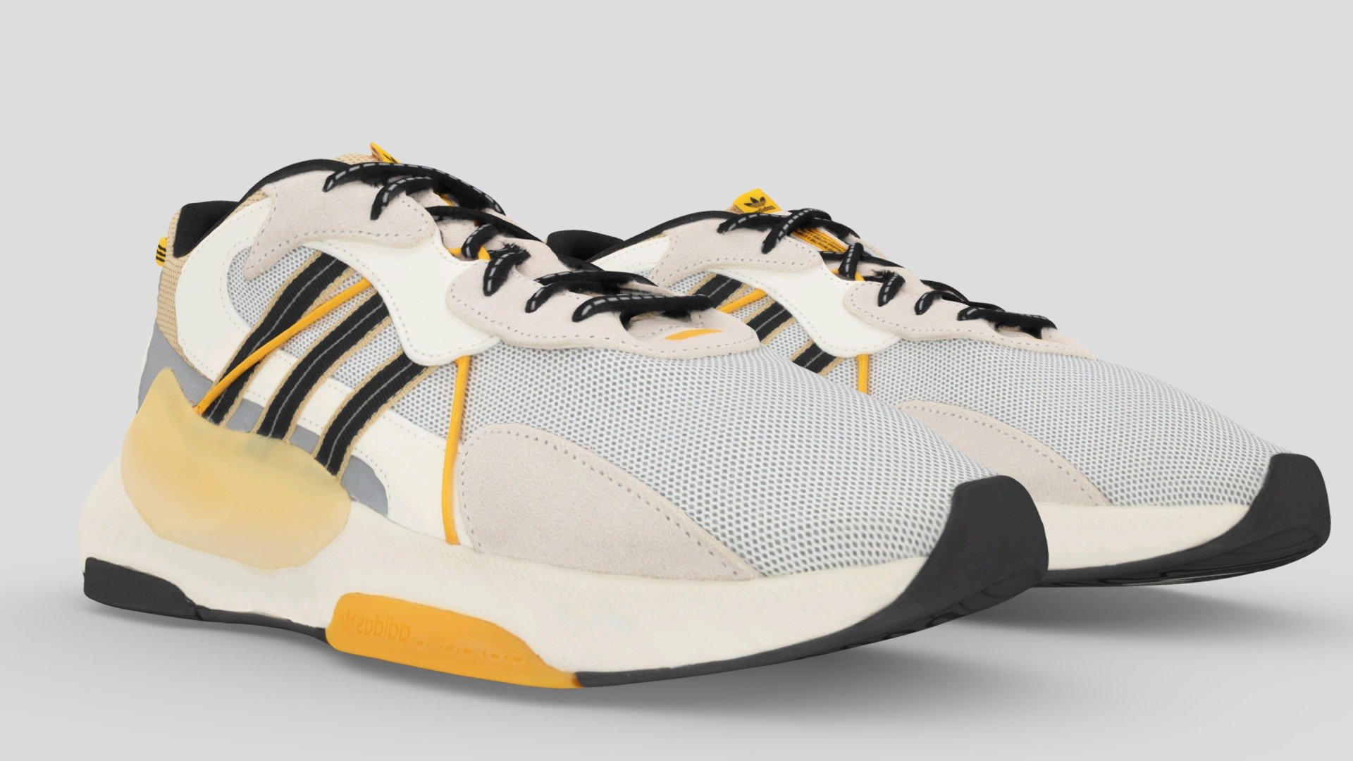 A Very Detailed scanned shoes with High-Quality .Reay to use in virtual try on project and game sim 4 or second life.

The Mesh is UV unwrapped.

4096x4096 difuse Texture Map jpg format，in the compressed file rar.

The textures is lighting baked,the texture is uploaded to preview images.

File contains :

FBX .OBJ .stl.collada(dae).Difuse map Texture(jpg format).

If you want to change the colorway of the shoes, it is easy to do it with photopshop. If you want to change the colorway or decrease the polycourt ,I am willing to do it.

This is a professional scanning agency, if you want any other shoes, Don't hesitate to tell me.It will helps a lot.we are available for custom shoes scan.

Don't forget to check my other sneakers,Have a nice day：）