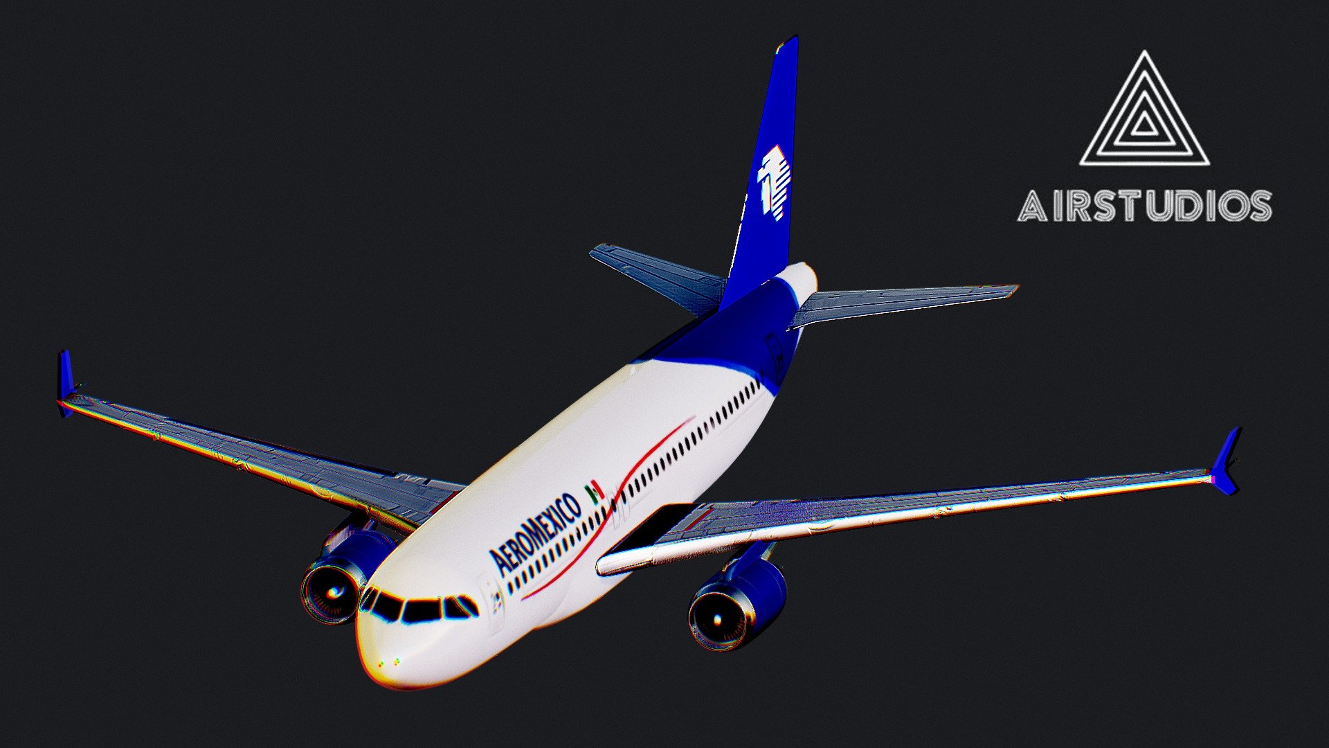 Airbus A320 (AeroMexico) Airplane

Made in Blender