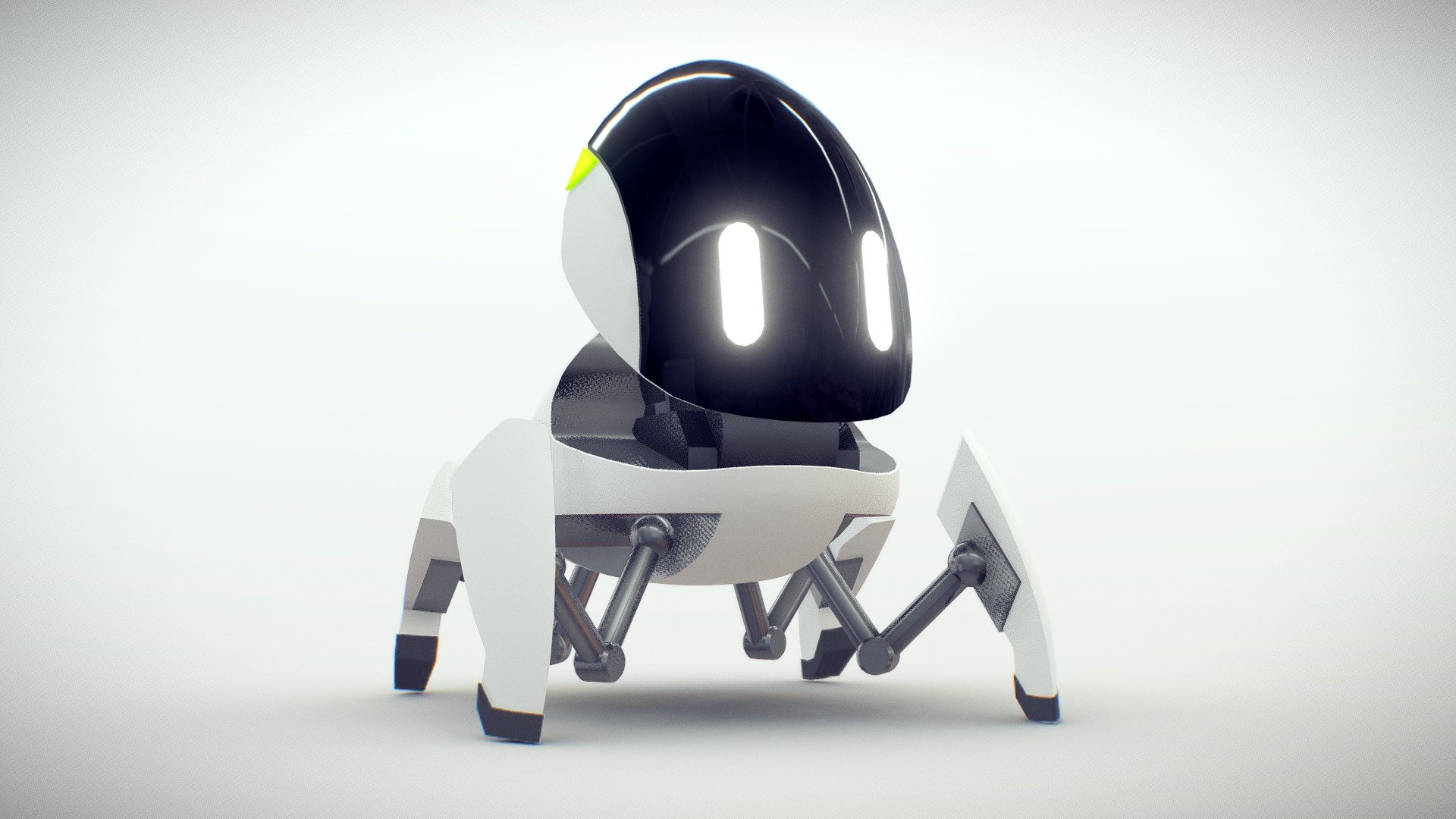 Model of a protagonist robot for a student game project.