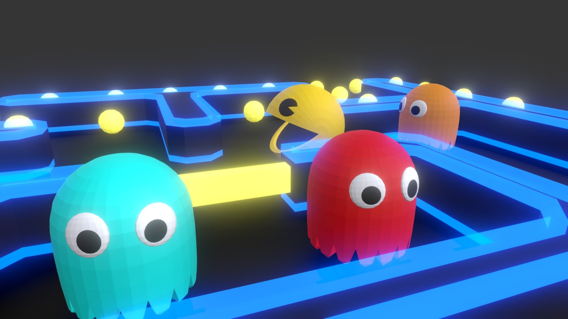 My entry for Low Poly Challenge: Arcade GamesBACK

A reinterpretation of the classic pac-man in 3d. Hope you like it :)