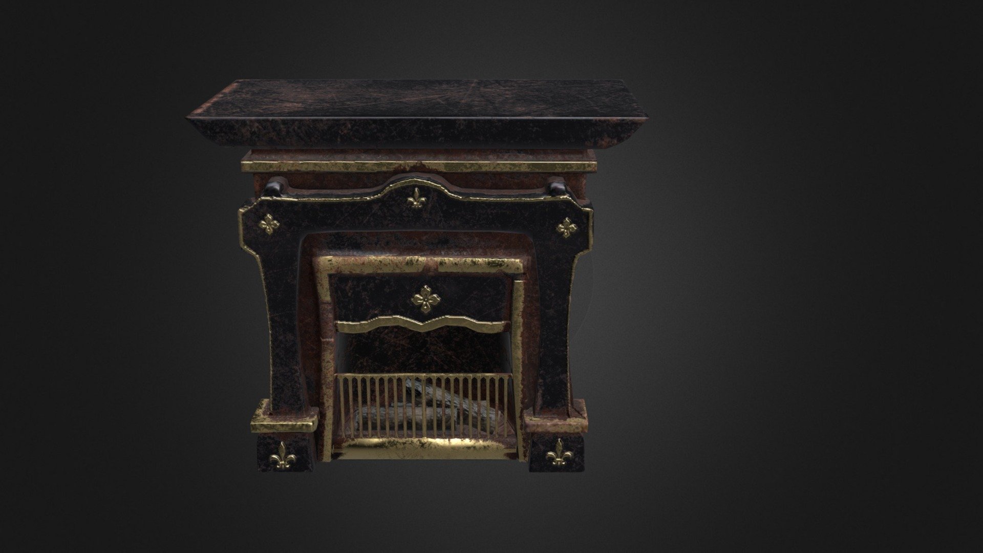 A fireplace asset created for Expresso Games' Bad Manors!