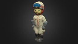 Old USSR Soviet Rubber Toy Motorcyclist toy, soviet, vintage, retro, moto, biker, rider, old, scanned, rubber, ussr, motorcyclist, photoscan, photogrammetry, scan