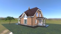 Cute House - 2020 Draft modern, project, cute, little, cottage, villa, small, residential, architect, fashion, roof, architectural, vr, nice, britain, showcase, virtualreality, 3d, lowpoly, model, house, home, sketchfab, download