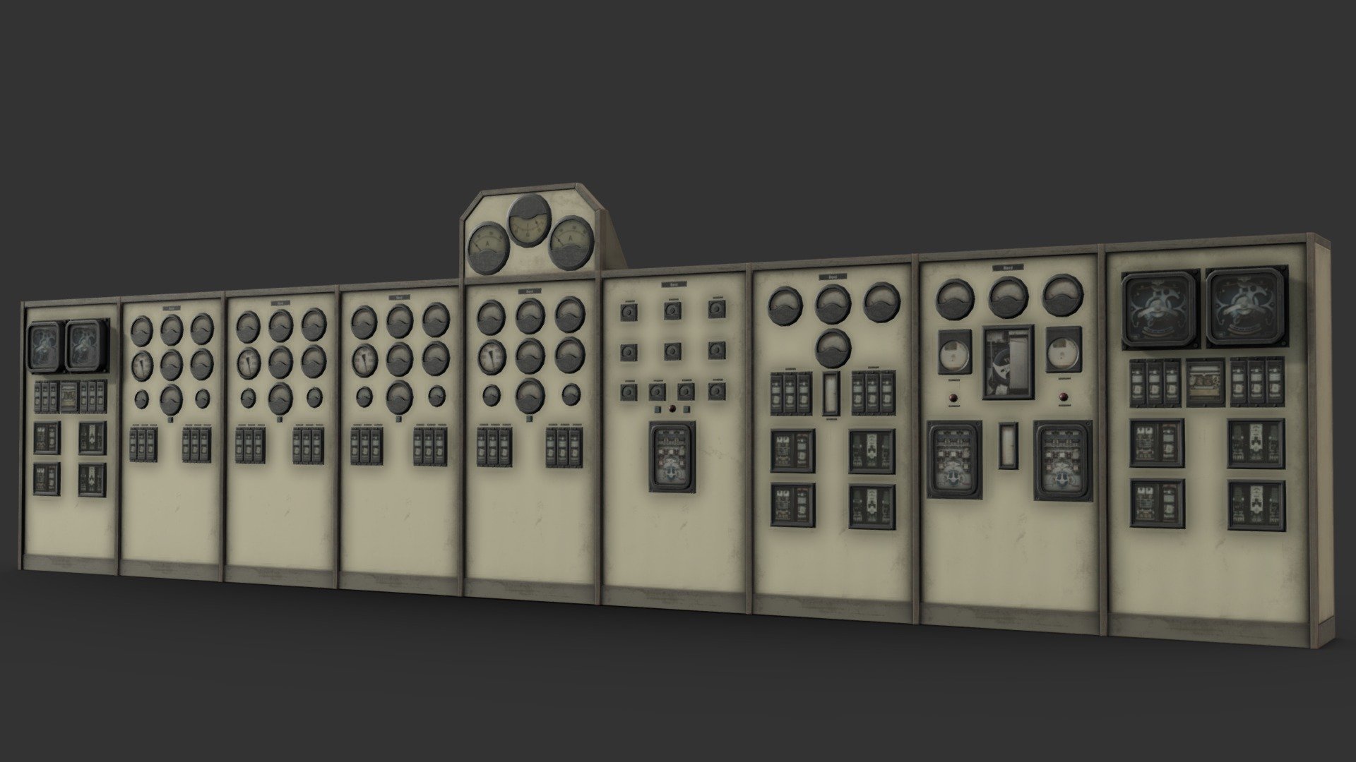 Some assembly required, but here's a kit I made up for making custom antique-style control panels.
There's an assemble-your-own-layout file in the additional files.

Made in 3DSMax and Substance Painter