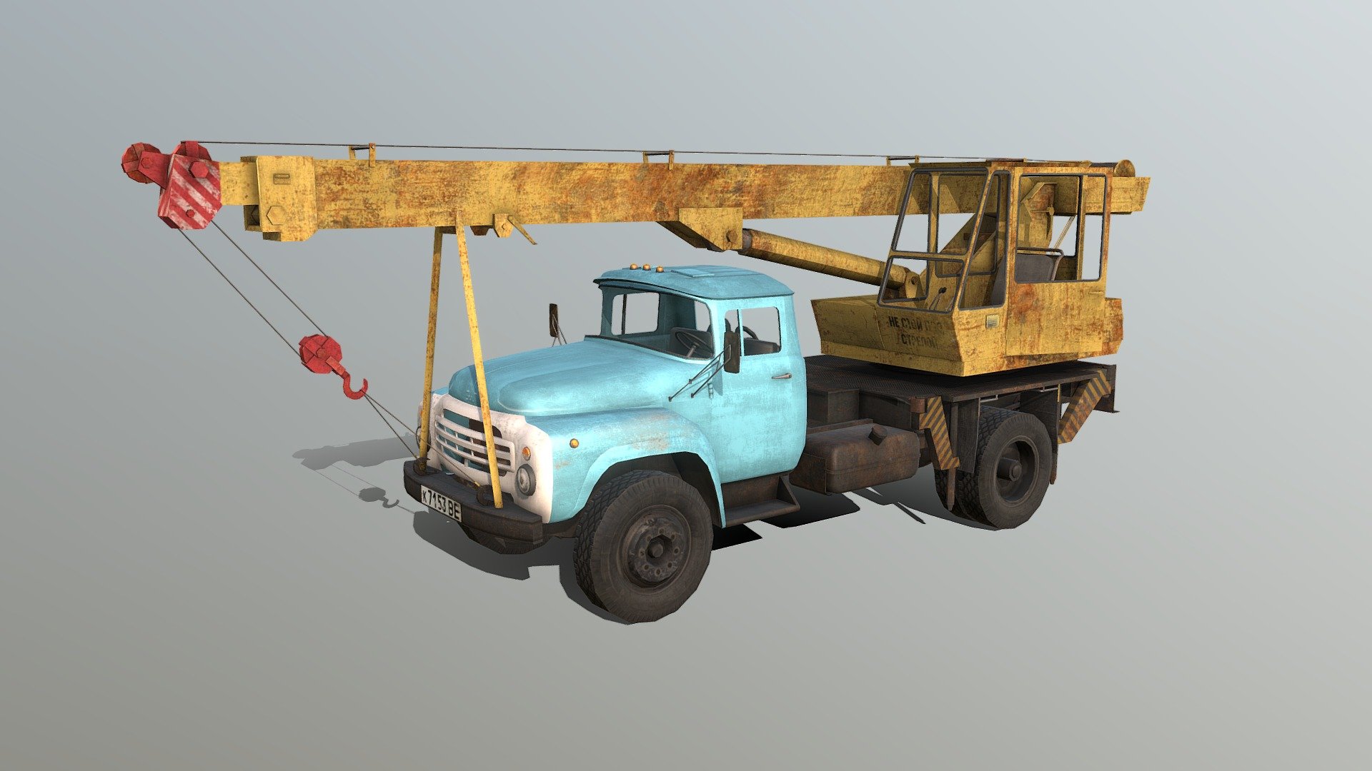Soviet truck Game-Ready model made  Modelled in Blender. Textured in GIMP
The ZiL-130 is a Soviet/Russian truck produced by ZiL in Moscow, Russia.