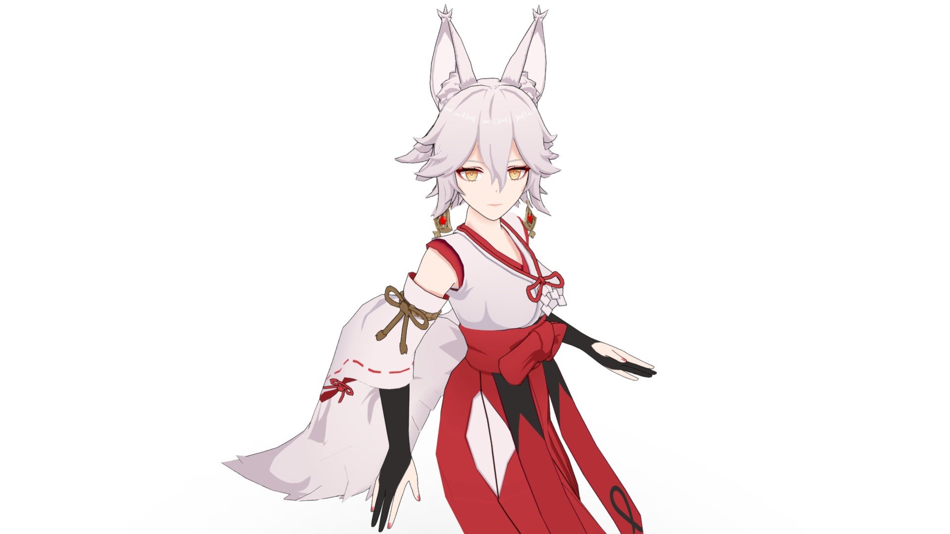 I made Kitsune Saiguu fan art from Game Genshin Impact.

Modeling : Blender

Texture : Substance Painter &amp; Photoshop CC

RIgging &amp; Pose : Blender

You can find me on ArtStation : https://www.artstation.com/rezapp

I’m open for commisions on fiverr : https://www.fiverr.com/s/R6gpYR