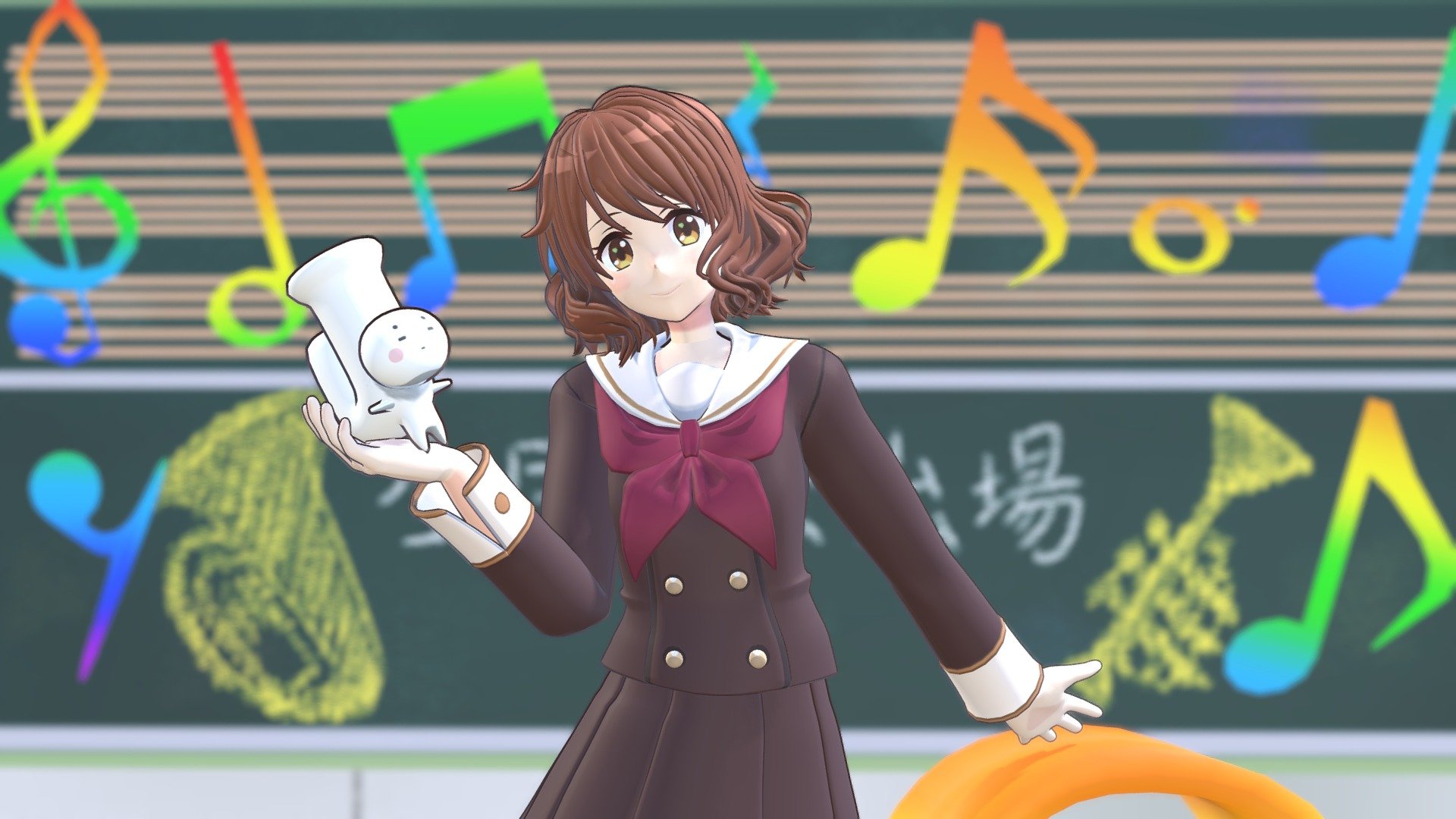 響け! ユーフォニアムより黄前久美子さんとチューバ君です。

mascot called Tuba-kun.