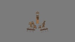 Anathema Military Props wooden, videogames, videogame, catapult, shields, video-games, ballista, anathema, video-game, siegetower, weapon, weapons, wood, shield, siege-tower, chevaldefrise, cheval-de-frise, manlet, manlets