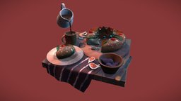 Roscón de Reyes #3December #Day4 Fruitcake spain, christmas, high-poly, 3december, substancepainter, substance, 3december-fruitcake
