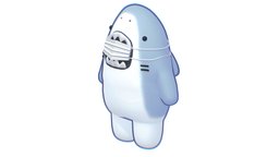 CUTE SHARK - animated character shark, games, rigging, walking, cartooncharacter, walkingcycle, stylizedmodel, stylizedcharacter, character, cartoon, staircon, game, art, characters, stylized, characterdesign, animated, 3dmodel, rigged, riggedcharacter