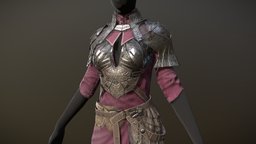 Medieval Fantasy Armour armor, medieval, purple, ornamental, unrealengine4, substancepainter, maya, zbrush, fantasy