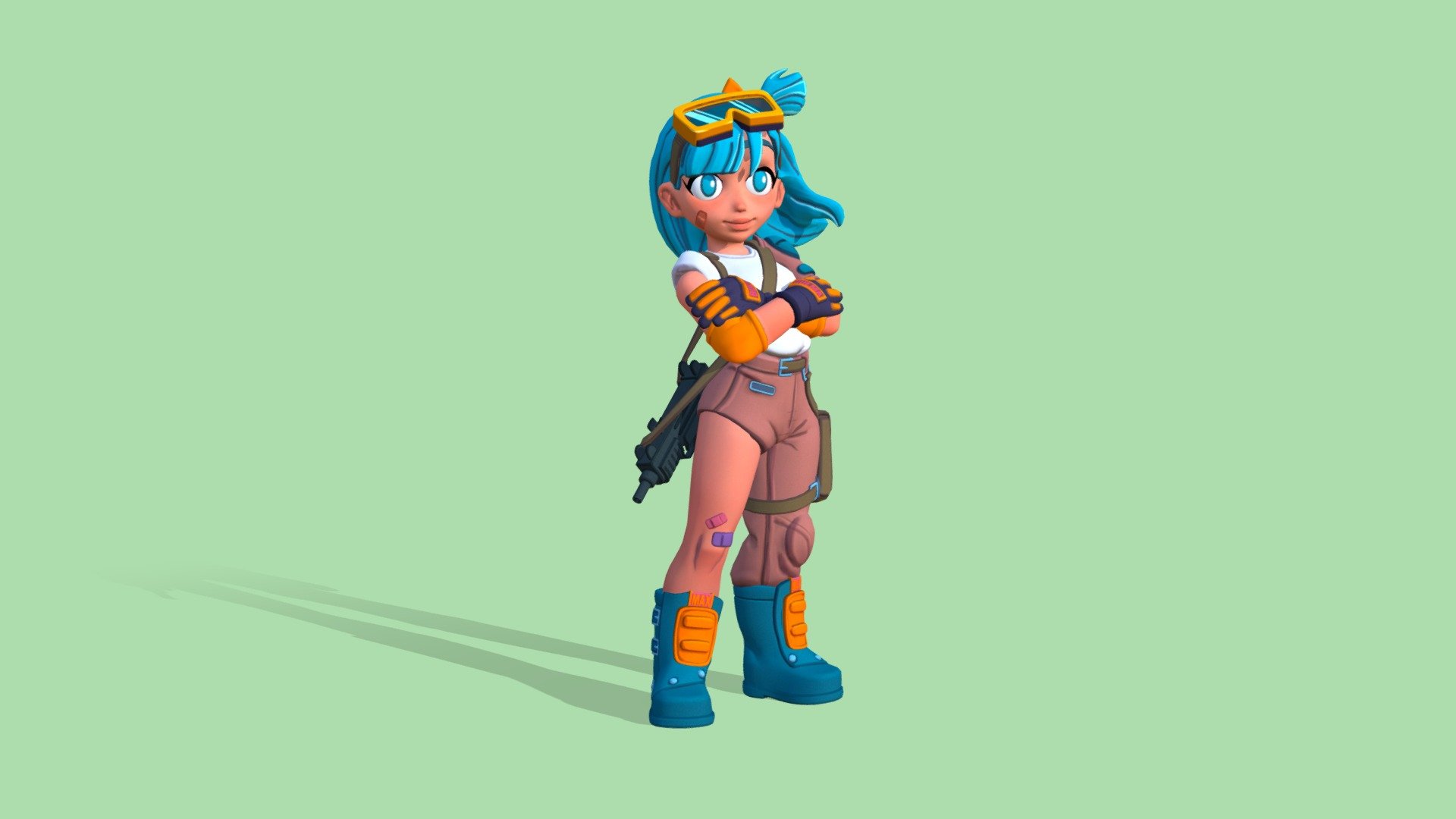 This is my last work based on a  concept made by  Renato Roldan 
https://www.artstation.com/renatoroldan 
https://www.artstation.com/artwork/aR02Pq
It is done to try different  techniques and using  giralmighty's custom cel-shader done by Lee Devoland https://www.artstation.com/almighty_gir
Hope you like it!