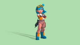 Bulma videogames, artwork, 3dart, dragonball, artstation, 3drender, bulma