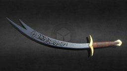 Zulfiqar Sword islam, muslim, realistic, ali, sword-weapon, weapons3d, freemodel, gamereadyasset, downloadfree, vrmodel, susbtance-painter, sword-3d-model, sword-lowpoly, low-poly, 3d, maya2018, sword, textured, imam, arabicsword, historicweapon, haidar
