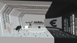 Virtual b/w studio virtual, studio, news, bitcoin, showcase, finance, typography, blackandwhite, stocks, virtualstudio, typo, tvstudioset, low-poly