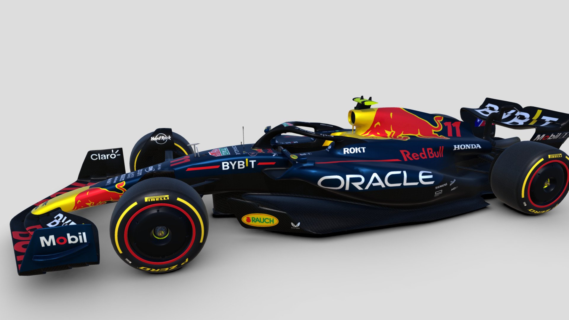 F1 2023 Red Bull Racing RB19. 3D model for Grand Prix 4.
Shape and livery: Early Season.