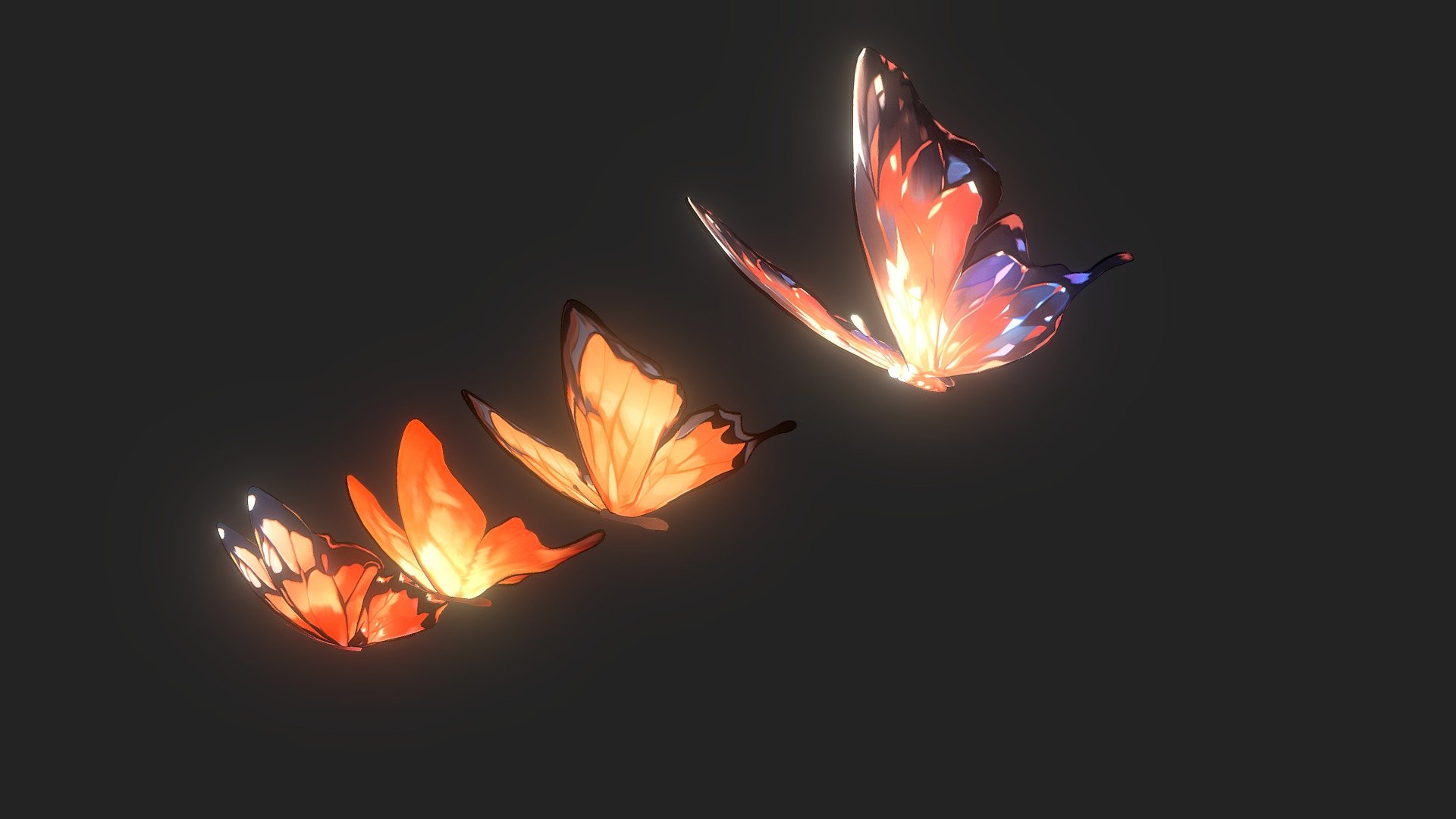 Insects

File




Blender 3.3 (rigged)

USDz (No Rigged)

FBX (rigged) 

OBJ (No Rigged)

GLTF (rigged) 

4 Different butterfly models

4 Materials

4 Textures - 4k.jpeg (Texture Color)

Unit system is set to metric(cm). The dimensions are real

Video : https://youtu.be/lmoqYF6zFIw

If you need any help with the model, do not hesitate to contact us so that we can give you support.