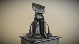 Futuristic Radar Tower tower, future, module, instalation, machine, radar, blender-3d, funk, 3dhaupt, 3d-coat, blender3d, sci-fi, futuristic, animation, rigged