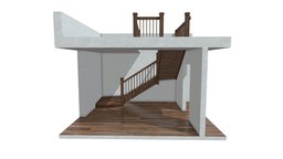 Wooden Staircase wooden, archviz, stair, staircase, house, wood, building, interior, modular, wall