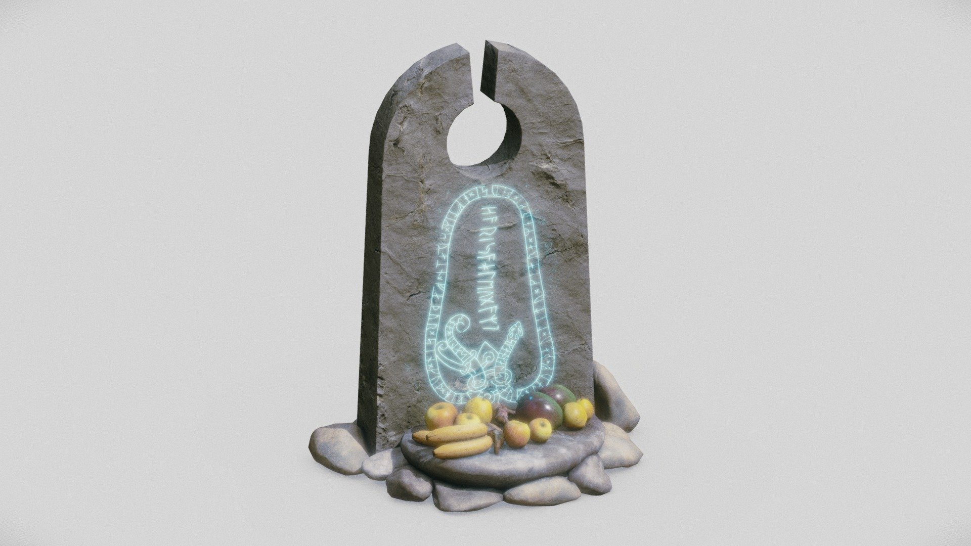 GET IT ON FAB
Prayer stone altar with glowing runes and fruits and meat places as a secrefice.

Single material, 4k png textures.
